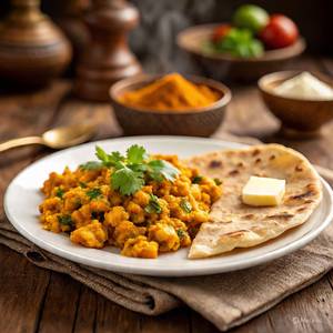1 Egg bhurji + 3 Roti