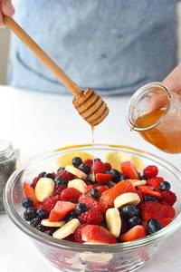 Fruit Salad With Honey Topping