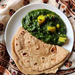 1 Aloo Palak + 2 Plain Chappati                  