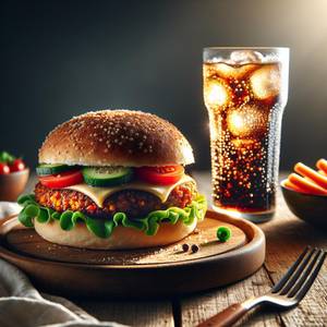 Classic Veg Burger With Campa Cold Drink