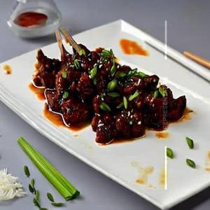 Sliced Lamb in Oyster Sauce (Dry)