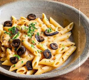 Mushroom Cheese Penne Pasta    