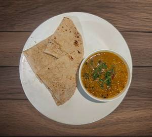 3 phulka + dhal fry [250 ml]