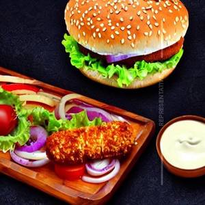Paneer Shezwan Cheese Burger