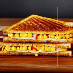 Corn Capsicum Cheese Grilled Sandwich
