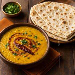 Dal Tadka and Rumali Roti (3 Pcs)