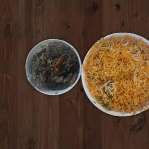 Plain biryani + chicken chukka dry