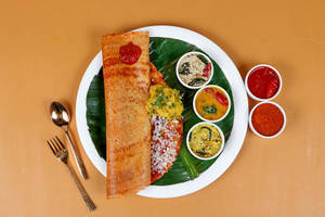 Allam Chutney Onion Masala Dosa