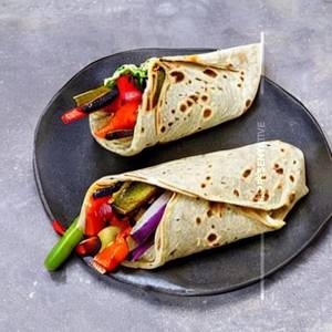 Grilled Vegetables in Hummus Wrap