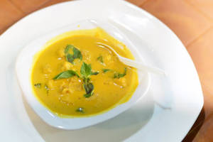 Slice Chicken In Yellow Thai Curry