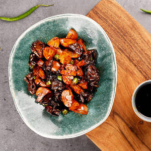 Exotic Mushrooms In Chilli Soya Sauce