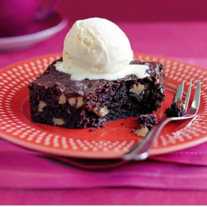 Brownie With Vanilla Ice Cream