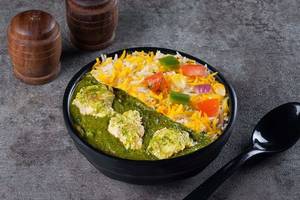 Palak Chicken Mini Rice Bowl