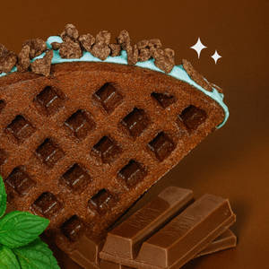 Mint Oreo Crunch Waffle Sandwich