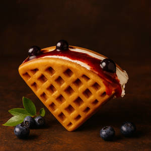 Blueberry Cream Rush Waffle Sandwich