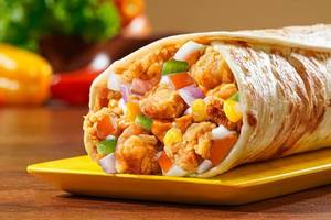 Spiced Chicken Strips Burger Wrap