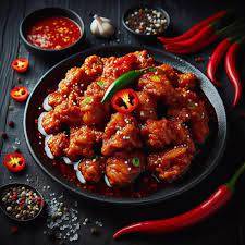 Veg fried rice+chicken in hot garlic 3pieces