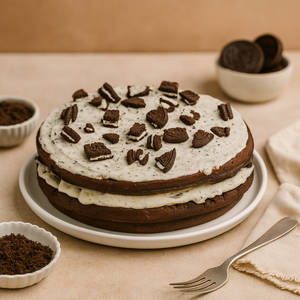 Brownie Crunch Waffle Cake
