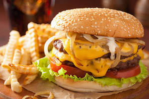 Double Cheese Paneer Crispy Burger