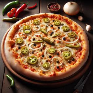 Onion And Jalapeno Pizza [7 Inches]
