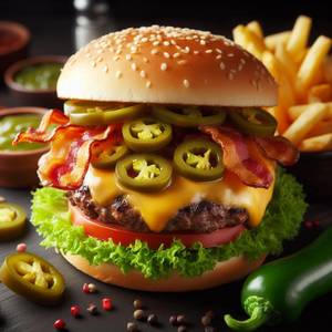 Cheesy Jalapeno Burger