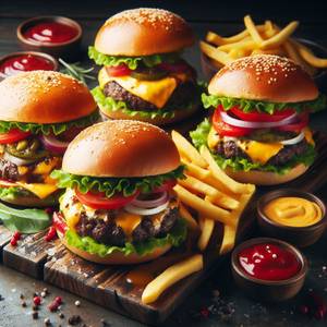 Set Of 4 Pubg Burger