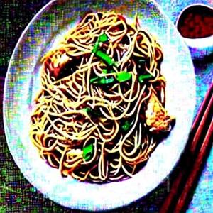 Chicken hong kong noodles