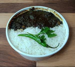 Steamed rice with fresh roasted beef combo