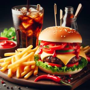 Pub Ji Burger+Fries+Coke[300ml]