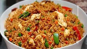 Schezwan chicken fried rice