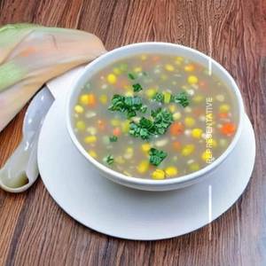 Sweet corn veg soup