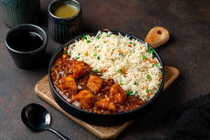 Fried Rice + Chilli Paneer Gravy