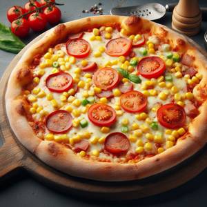 Tomato And Corn Pizza [7 Inches]