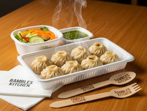 Jain Momo Special Steamed- 08 pcs