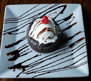 Choco Lava Cake With Ice Cream