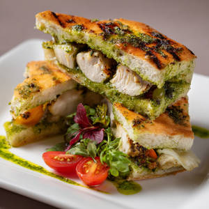 Grilled Chicken in Pesto Sandwich