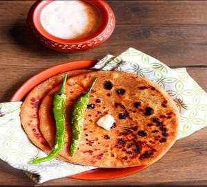 Paratha With Curd 100Ml