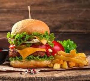 Cheese Burger +Moctail+ Fries
