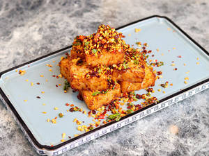 Turnip Cake With Burnt Garlic