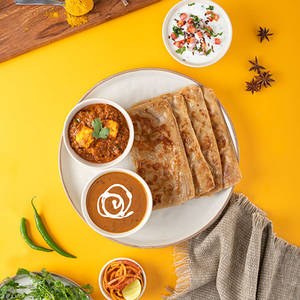 Kadhai Paneer & Dal Makhani Thali for one