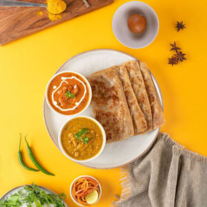 Butter chicken & Dal Fry Thali for one
