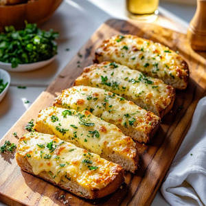 Cheesy Garlic Bread With Vegetables