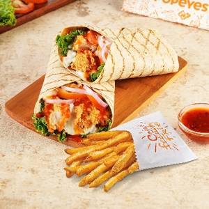 Sweet Chilli Chicken Roll & Med Fries