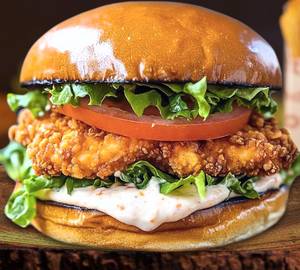 Cheese chicken burger