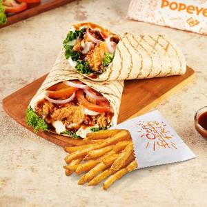 Korean Juicy Chicken Roll & Med Fries