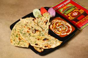 Dal Makhni With Garlic Naan Or Lachha Paratha