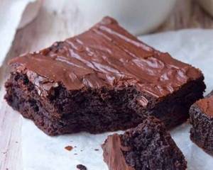 Eggless Double Chocolate Fudgy Brownie