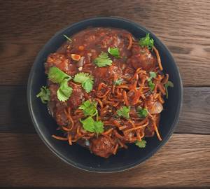 Veg manchurian and crispy noodles