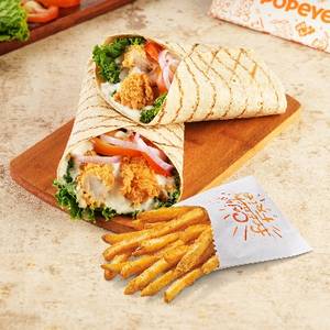 Garlic Burst Chicken Roll & Med Fries