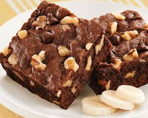 Eggless Banana Walnut Brownie